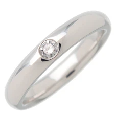 Authentic HARRY WINSTON Marrige Ring 1P Diamond PT950 Platinum US3.5-4 Used F/S