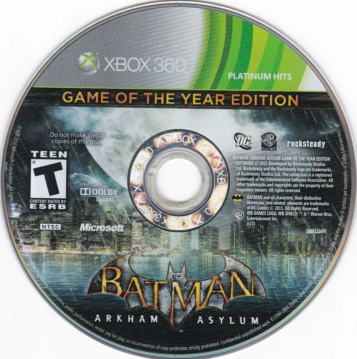 BATMAN ARKHAM ASYLUM GAME OF THE YEAR EDITION PC DVD ROM