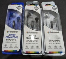 Polaroid Noise Isolating Earbuds: In-Line Mic: Extra EARTIPS: 3 Colors : New