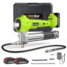 TaskStar Grease Gun 10000 PSI Battery Powered Electric Grease Gun Kit 2xBattery