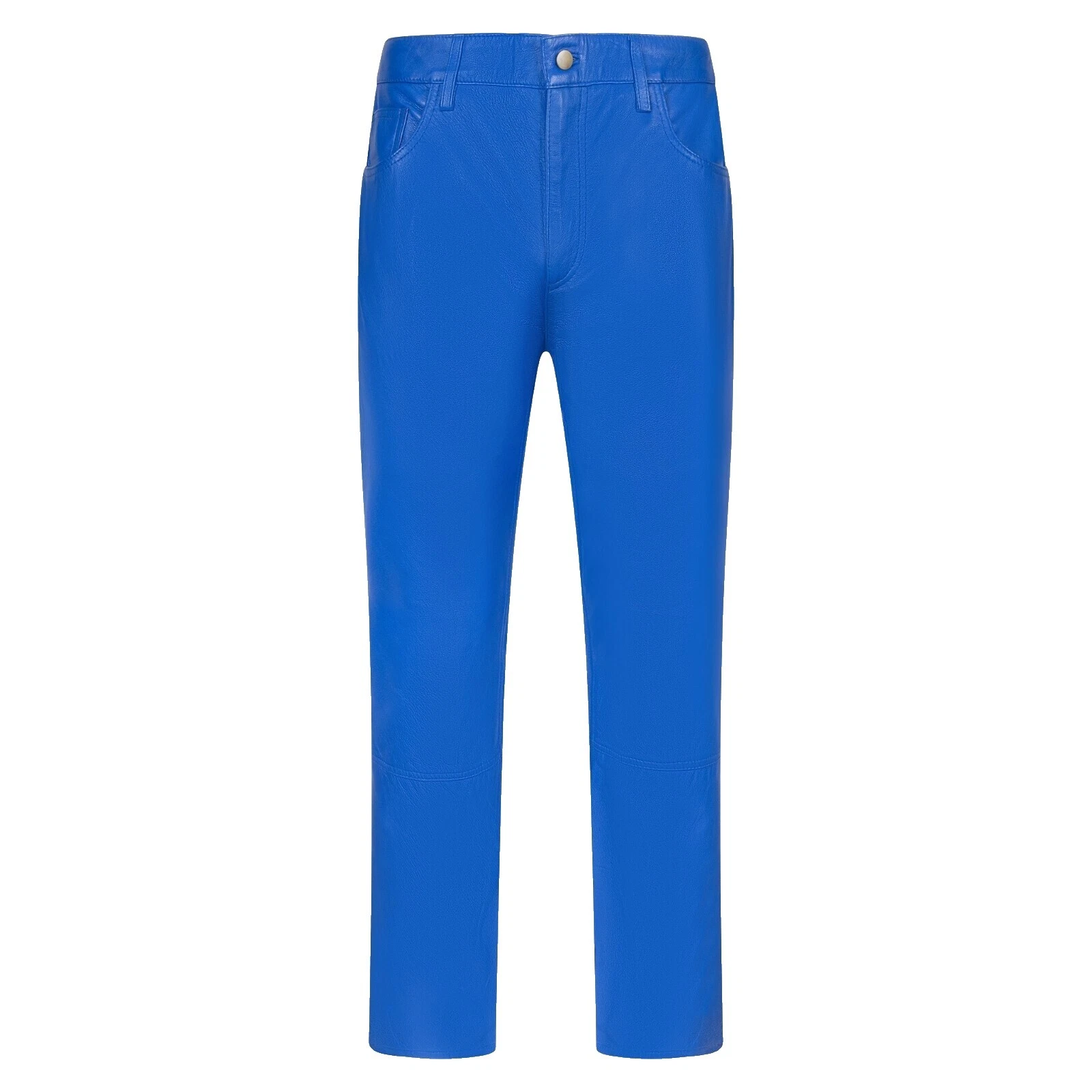 Leather Solid Pants for Men