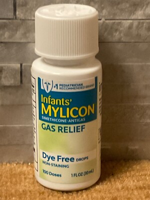 Infants Mylicon Gas Relief Dye Free Drops, 1 fl oz (30 ml) Exp 1/26