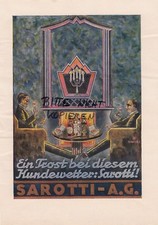 BERLIN-TEMPELHOF, Werbung 1926, Schokoladen-Fabrik Sarotti AG Sarotti-Likör Fein