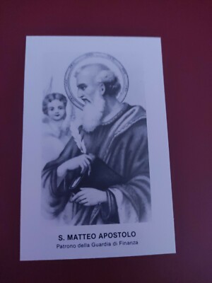 Matthäus Apostel, Schutzpatron der Finanzwache Heiliges Gebet Holy Card