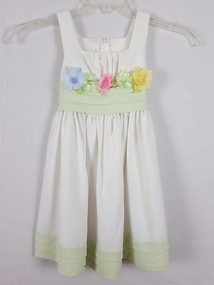 BONNIE JEAN sleeveless Empire Waist Floral Summer Easter dress size 5 | eBay