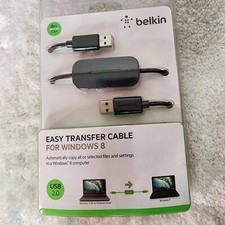 Belkin Easy Transfer Cable for Windows 8 Factory Sealed 8ft 2.4m USB 2.0