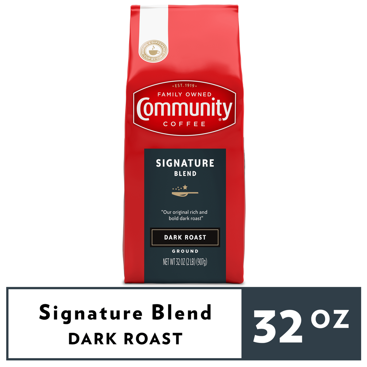 Community Coffee Signature Blend 32 Ounce Bag 100% Arabica Rich
