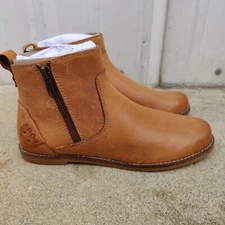 Taos DOUBLE TIME Womens Size 8 Short Double Zip Boot Caramel Leather