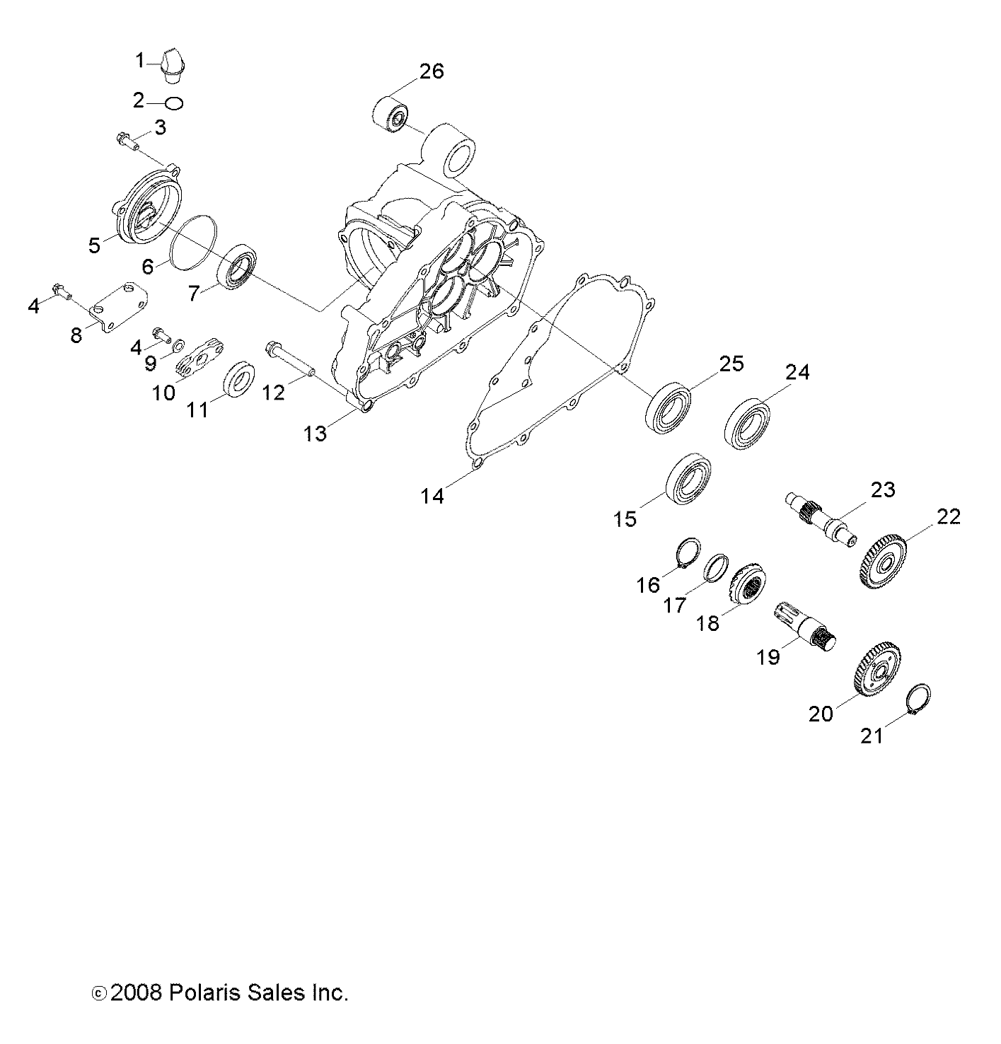 Polaris Transmission Bracket, Genuine OEM Part 0454551, Qty 1 