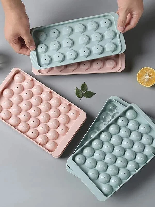 4 pieces 33 balls each Multi-grid pink n blue Ice Ball Mold tray New - Image 2 of 4