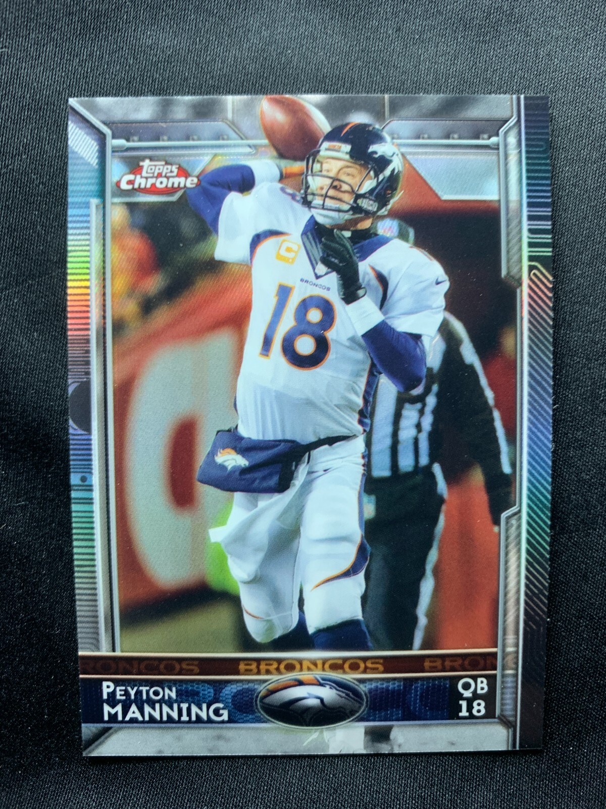 PEYTON MANNING 2015 TOPPS CHROME REFRACTOR #100 Colts Broncos HOF