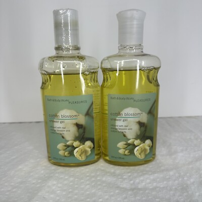 Bath & Body Works Cotton Blossom Shower Gel, 10 fl oz New Lot Of 2 -No Seal On 1