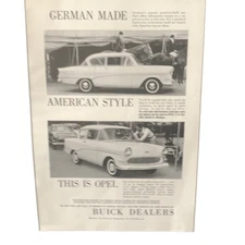 Vintage 1959 Buick Opel German Made American Style Ad Advertisement