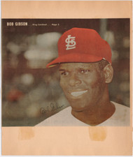 Billy Williams & Bob Gibson Autographed Signed Magazine Photo AMCo COA 17314