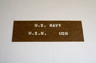 STENCIL, U.S. NAVY, 1/2"  UNIFORM USN GEAR ARMY JACKET USMC N1 DECK WW2 MILITARY