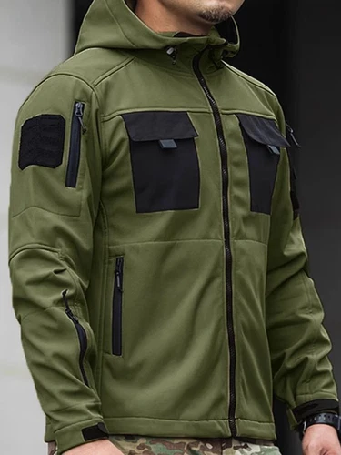 Tactical Jacket Men Military Outdoor Waterproof Hood Windbreaker Work Soft Shell - Picture 14 of 27