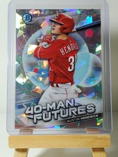 Austin Hendrick 2021 Bowman Chrome 40-Man Futures Atomic Refractor 051/150 Reds