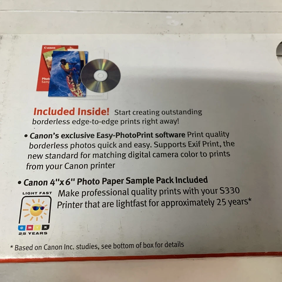 NEW Canon S330 Color Bubble Jet Inkjet Printer New - Image 2 of 4