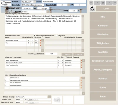 Bautagebuch Programm Baustellen Baubranche Bau Tagesbericht Handwerk Mac macOS W - Bild 1 von 4