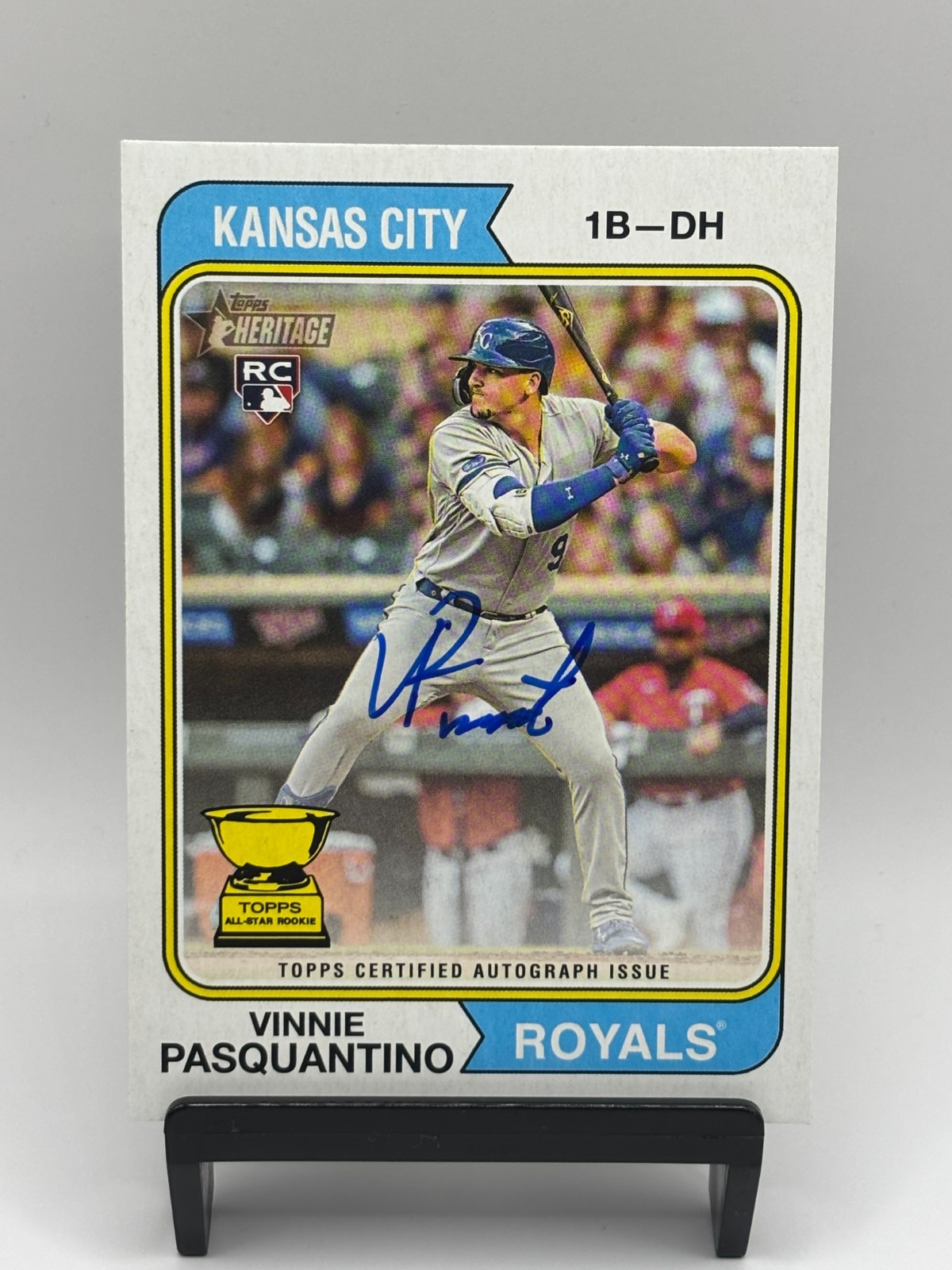 2023 Topps Heritage Vinnie Pasquantino Rookie Auto Real One Autographs ROA-VP RC