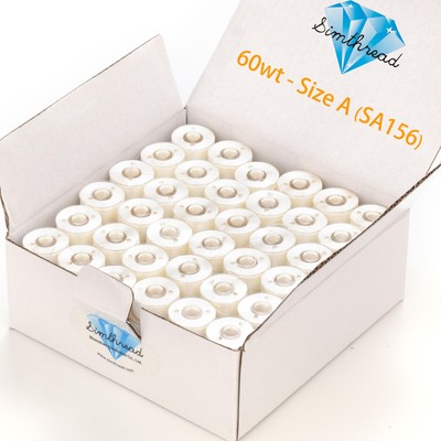 144pcs Embroidery Pre-Wound Bobbins Thread, Class 15 Type A Size SA156, Polye...