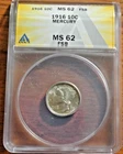 1916 Mercury Dime MS 62 FSB ANACS