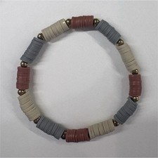 Multicolor Polymer Clay Beaded Stretch Stackable Handmade Bracelet