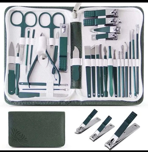 Manicure And Pedicure Tool Set - Includes Cuticle And Nail Cutter Kit 30pcs