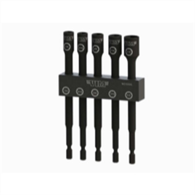 VIM Tools SAE/Inch Extra Long Nut Setter Kit, 6 Inch OAL 1/4, 5/15, 3/8, 7/16, &