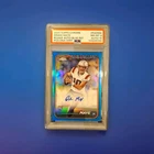 2024 Topps Chrome - Autographs Drake Maye #RA-DMA Blue Ref /150 PSA 8, AUTO 10