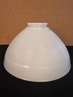 Antique Milk Glass Light Shade w/ Waffle Pattern ~ 10" diameter, 5.5"H