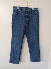 Wrangler Cowboy Cut Jeans Slim Straight Western Denim Pants Mens 35x30 936PWD