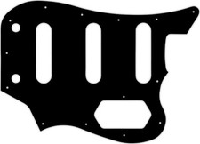 WD Custom Pickguard For Squier By Fender Vintage Modifed Bass VI #03G Black/G...