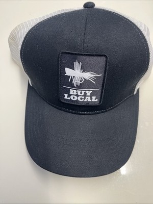 Simms ''Buy Local'' Patch Trucker Hat fishing 6-panel  adjustable Black/White