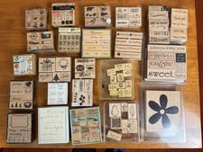 Huge Lot 23 Wood Stamp Sets Stampin' Up Hero Arts Paper Studio - MOST BRAND NEW