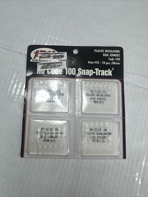 Atlas Ho Scale Code 100 Plastic Insulating Rail Joiners #55 For Train Set Layout