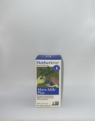 Motherlove Breastfeeding More Milk Plus, 60 Capsules Total exp8/26 NEW