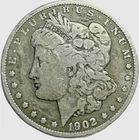 1902 Morgan Dollar VG Very Good 90% Silver $1 US Coin Collectible