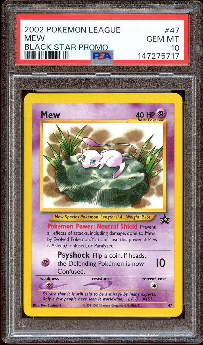 PSA 10 GEM MINT Mew 47 WOTC Black Star PROMO Pokemon Card 717 | eBay