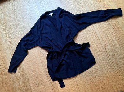 H & M Strickjacke, Blau, Cashmere Blend, Wolle-Kaschmir, Gr. L