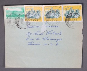 MayfairStamps Congo Pair Army Thysville to Chicago IL Cover aaz_56221
