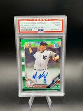 2019 Bowman Chrome MICHAEL KING 1st AUTO RC ROOKIE GREEN REFRACTOR #/99 PSA 9 SP