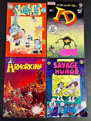 Vintage Underground Comix Lot R. Crumb ID #1, Tales of Armorkins, Clowns