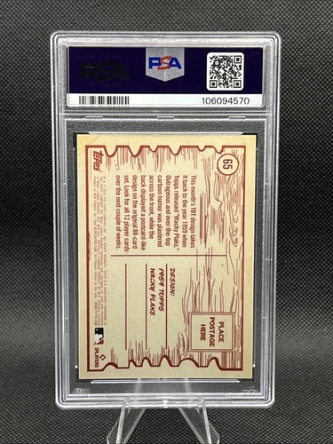 2024 Topps Throwback Thursday TBT Elly De La Cruz RC 1959 Wacky Plaks #65 PSA 10 - Picture 2 of 2