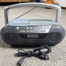 Sony CFD-S05 Portable Boombox CD Radio Cassette Player Recorder Read Description