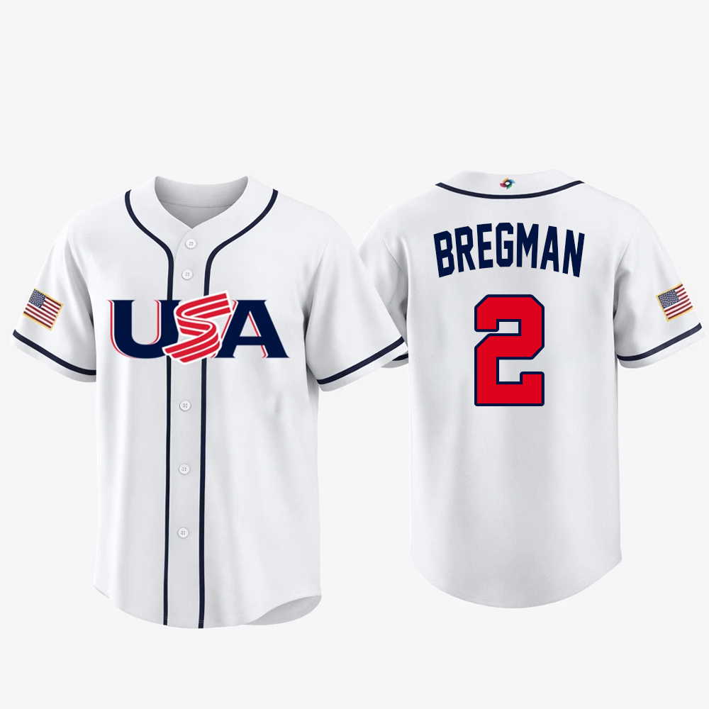 Alex Bregman #2 Team USA Baseball Classic 2026 - S to 5XL