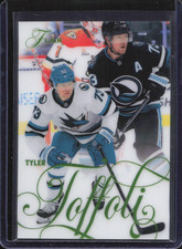 2025-26 Fleer Flair Tyler Toffoli Green /349 Sharks #104【D】