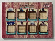 2025 Leaf Lumber The Lumber Club Red 8 Piece Game Used Bat Blue Jays 3/4 #LC-1