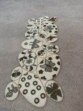 Pier 1 GOLD & CREAM BEADS & FAUX PEARL EASTER EGGS TABLE RUNNER 36"x13"