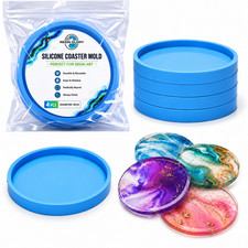 4pcs/set Epoxy Resin Molds For DIY Coasters Holder Silicone Jewelry Making Mould